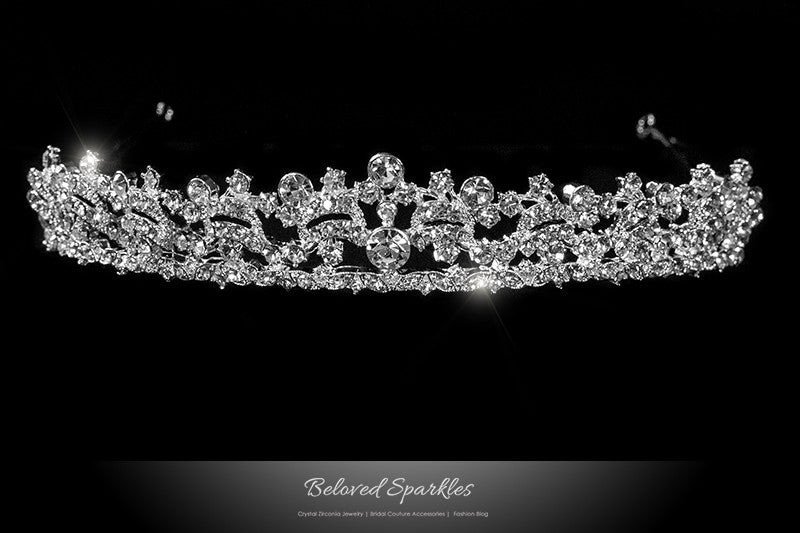 Kandace Classic Art Deco Silver Tiara | Swarovski Crystal - Beloved Sparkles
- 1